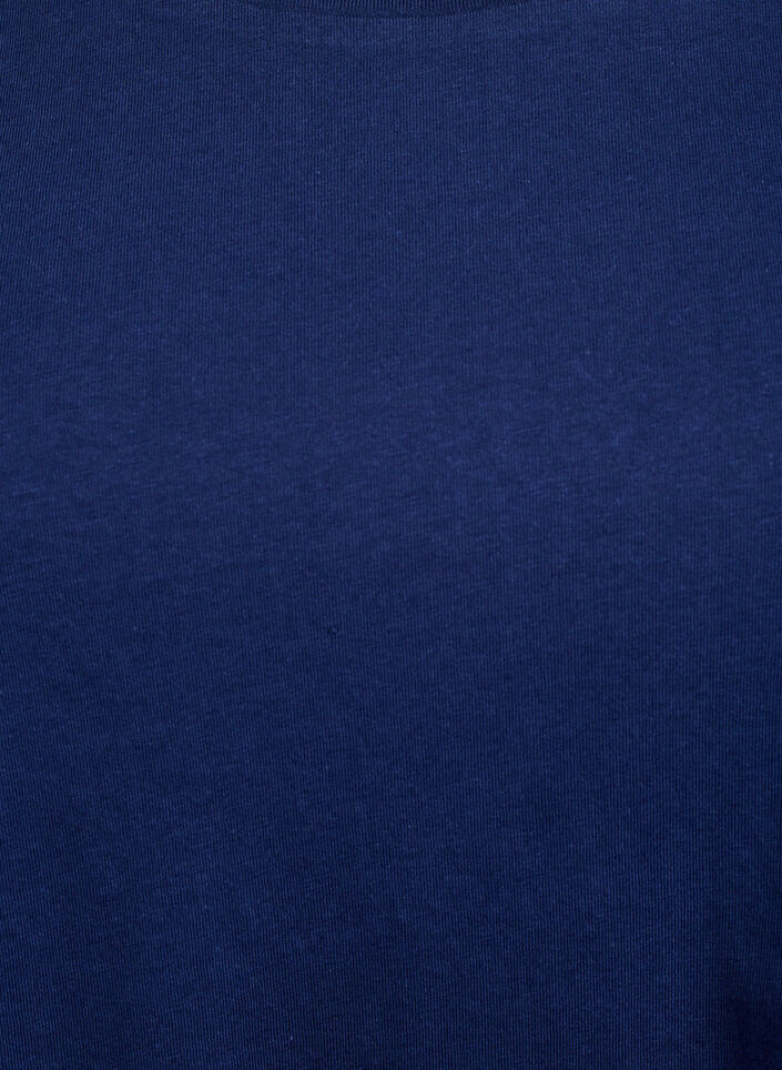 T-shirt met ronde hals en A-lijn vorm, Blauw, Packshot image number 2
