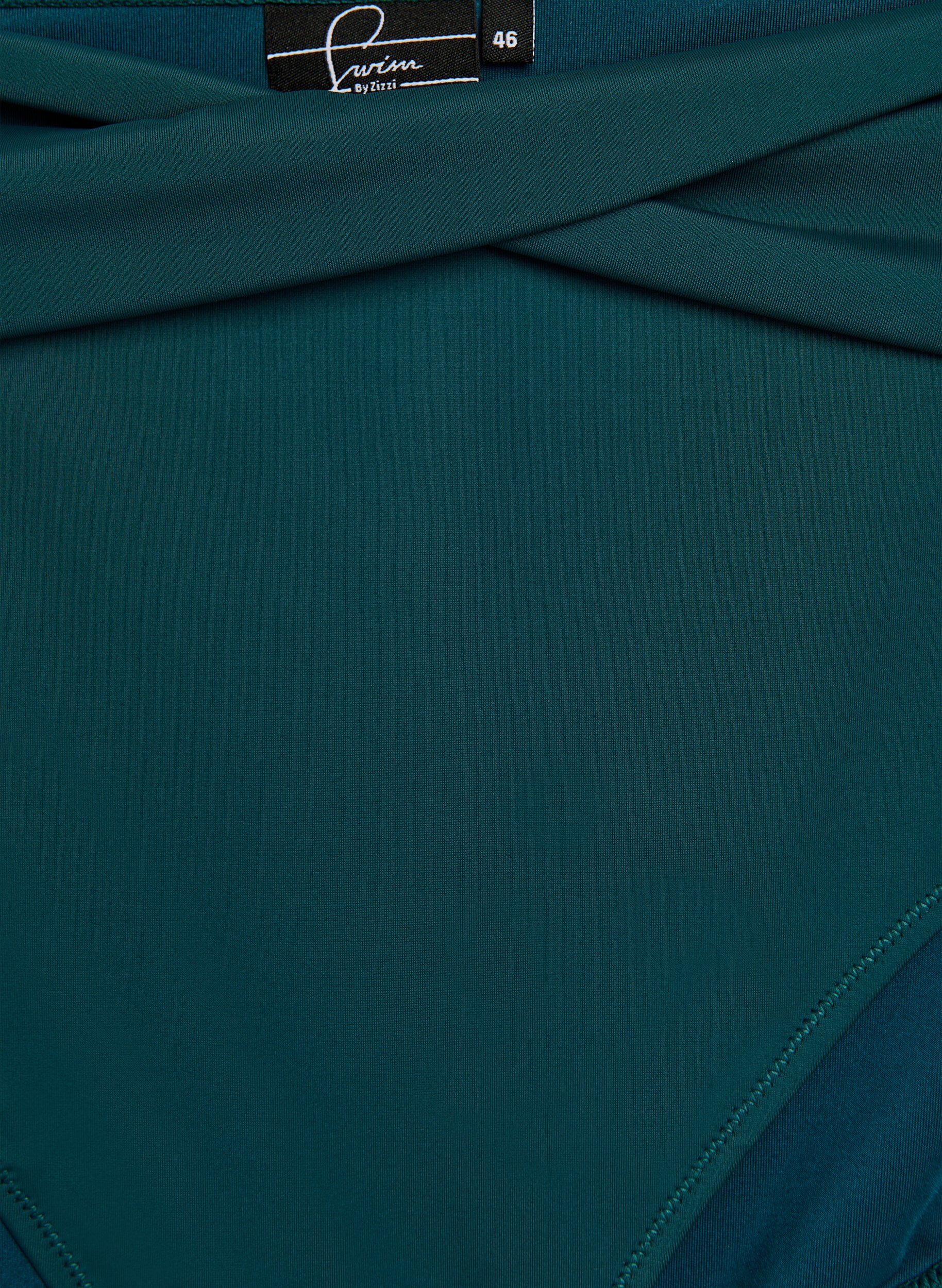 Zizzi Bikinibroekje met wikkel detail, Groen, Packshot image number 2