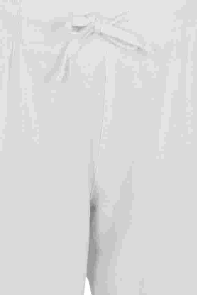 Losse cropped broek van katoen, Bright White, Packshot image number 2
