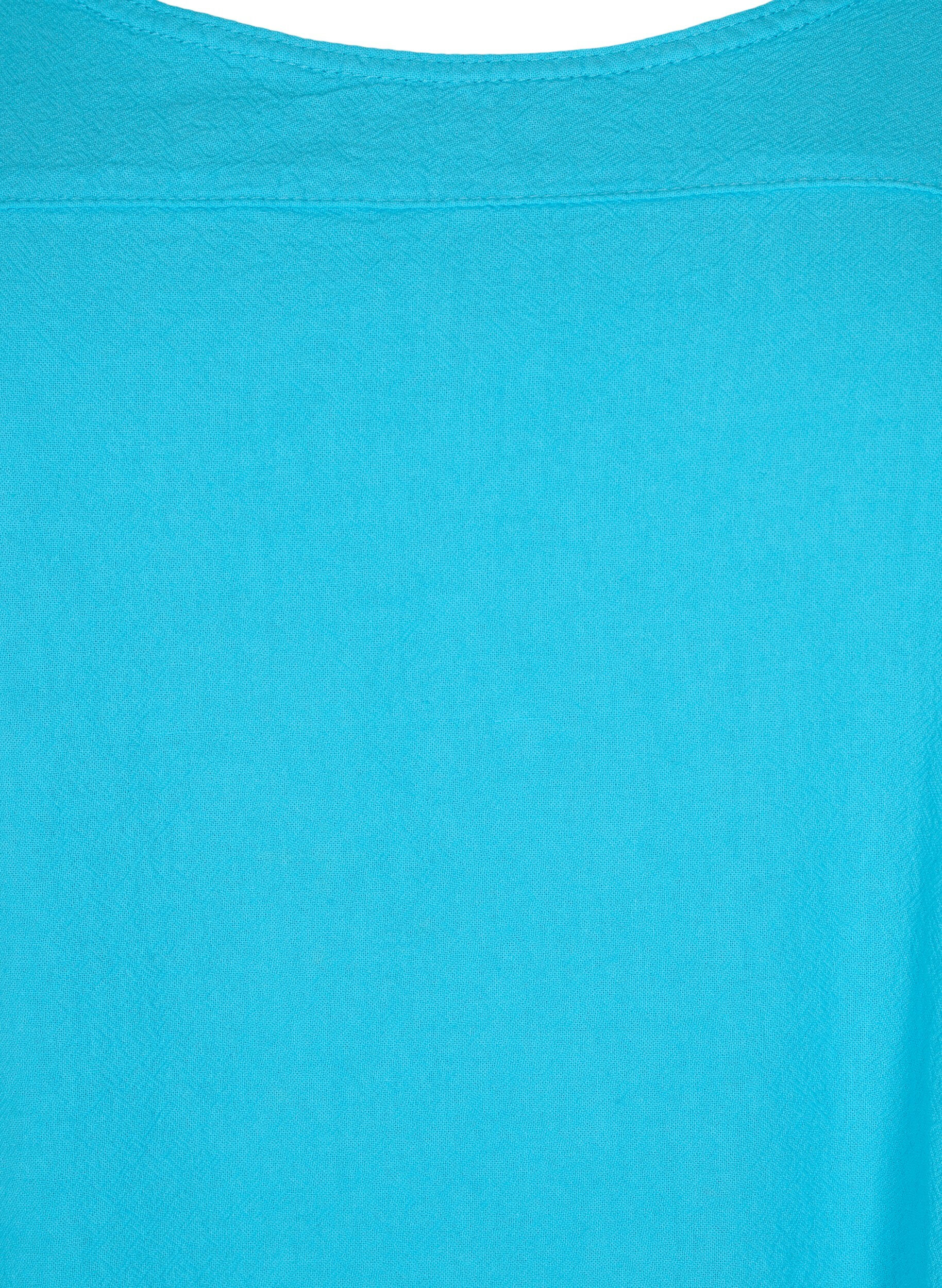 Zizzi Katoenen jurk met korte mouwen, Blauw, Packshot image number 2