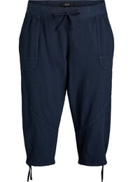 Katoenen Capri-broek, Blauw