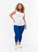 Basic 3/4 legging in viscose, Blauw, Model image number 1