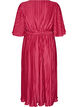 Geplooide midi-jurk met vleermuismouwen, Roze, Packshot image number 1