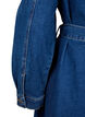 Midi overhemdjurk in denim met riem, Dark Blue Denim, Packshot image number 3