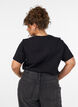 Katoenen T-shirt met tekstprint, Zwart, Model image number 2