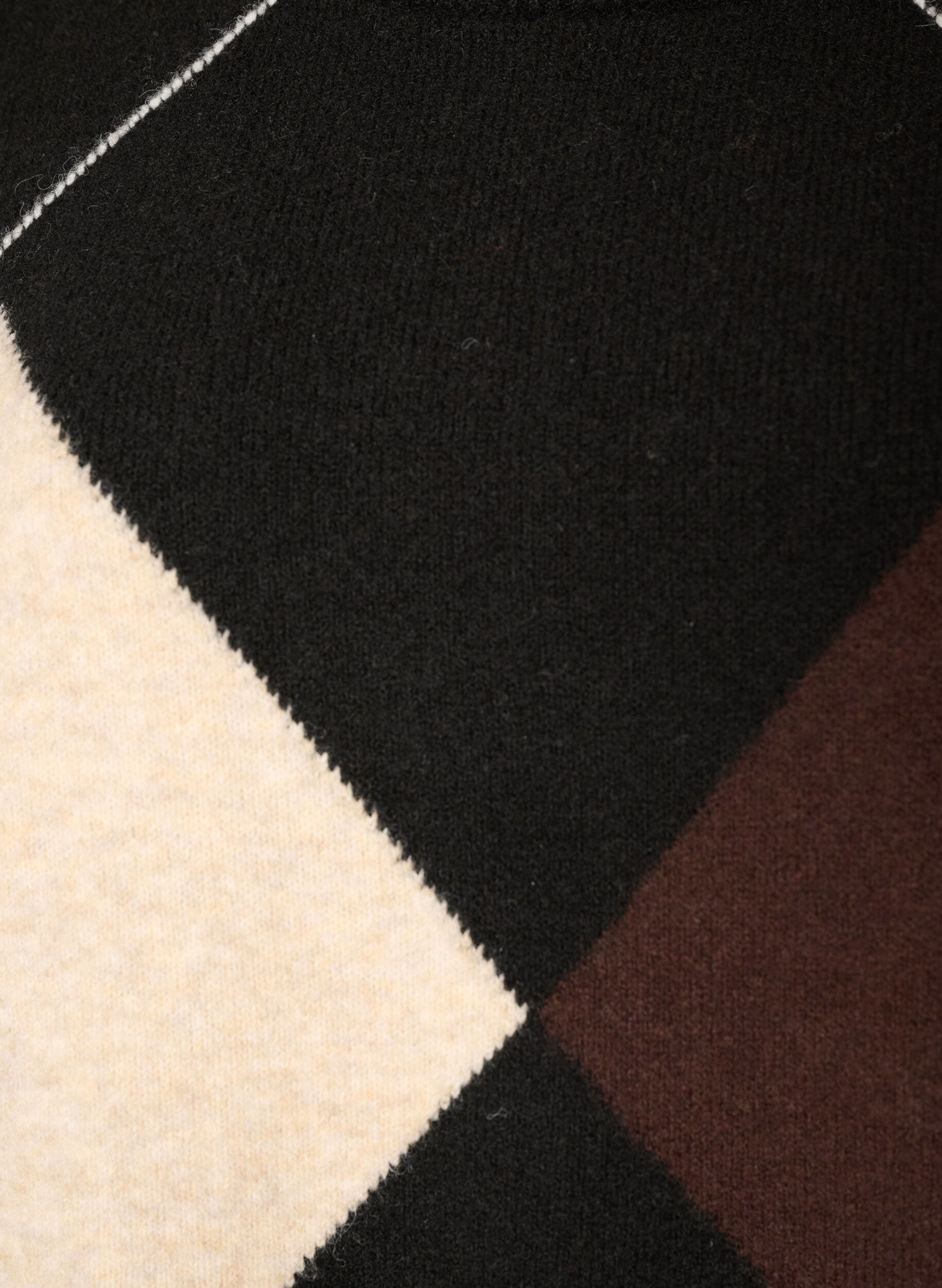 ZizziBreisel met harlekijnpatroon, Zwart, Packshot image number 2