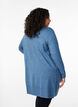 Geribd gebreid vest met zakken, Blauw, Model image number 2