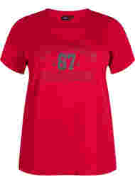 Katoenen t-shirt met opdruk op de voorkant, Tango Red LOS 