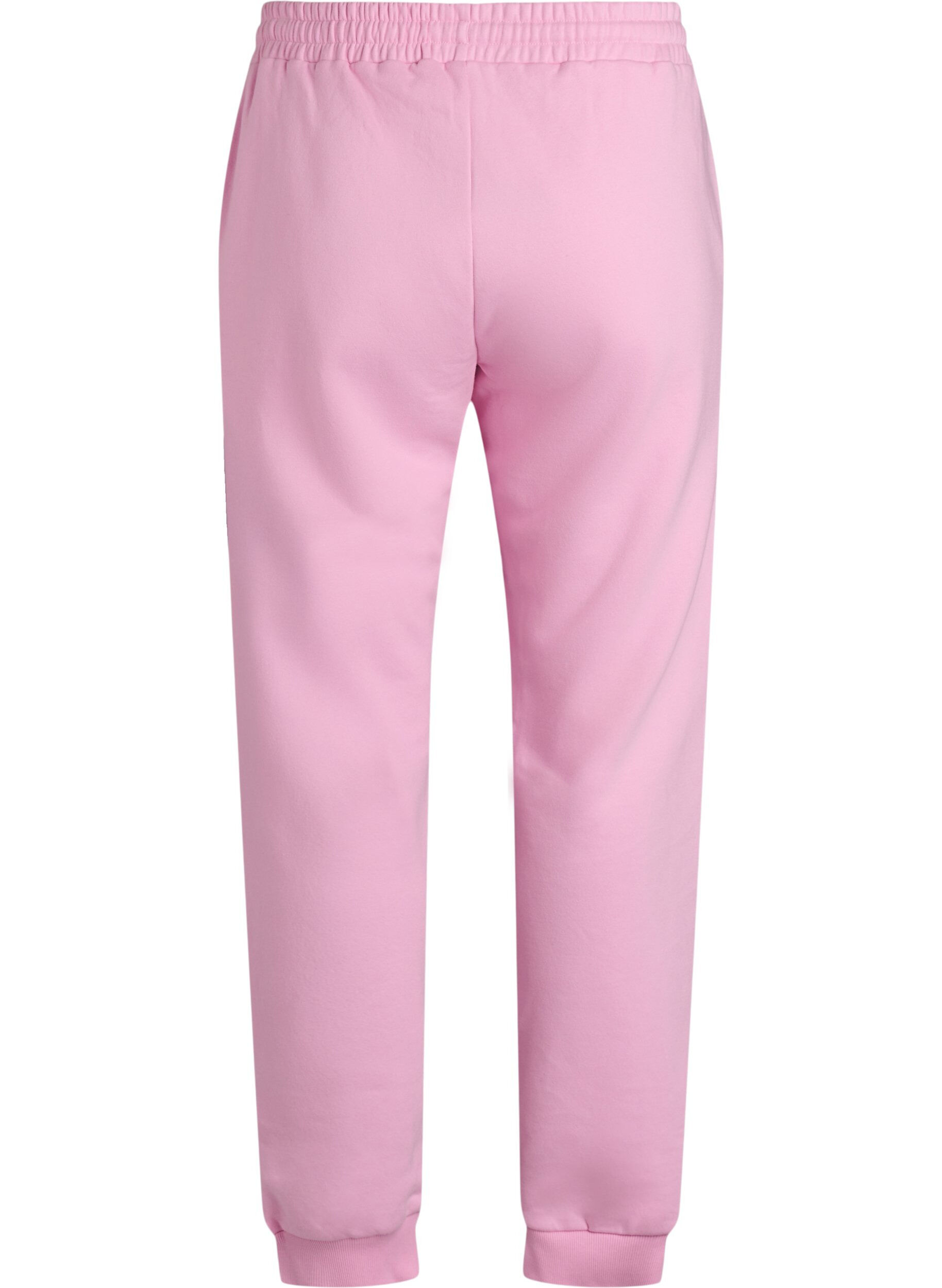 Zizzi Sweatpants met hoge taille, Roze, Packshot image number 1