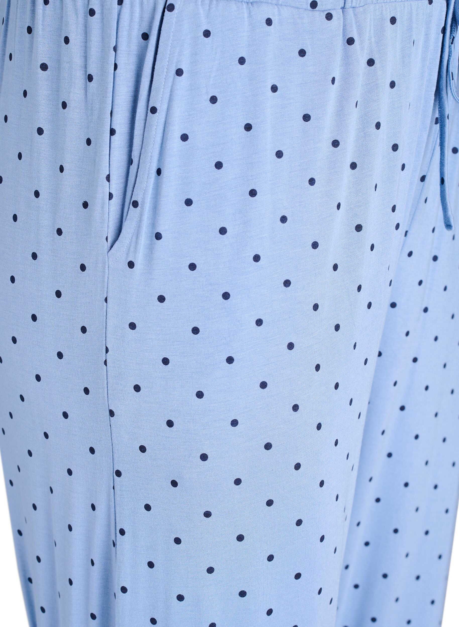 Zizzi Nachtbroek van modal met hoge taille, Blauw, Packshot image number 2