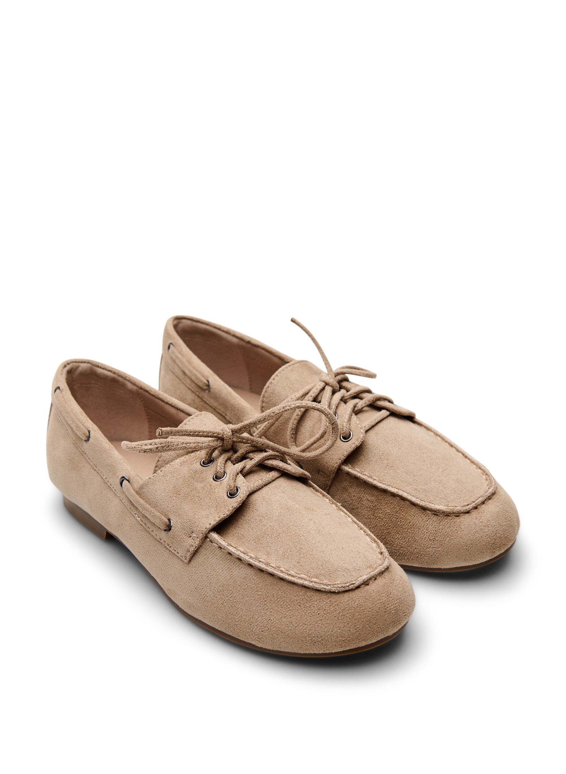 Zizzi Imitatie su&egrave;de mocassins, Beige, Packshot image number 1