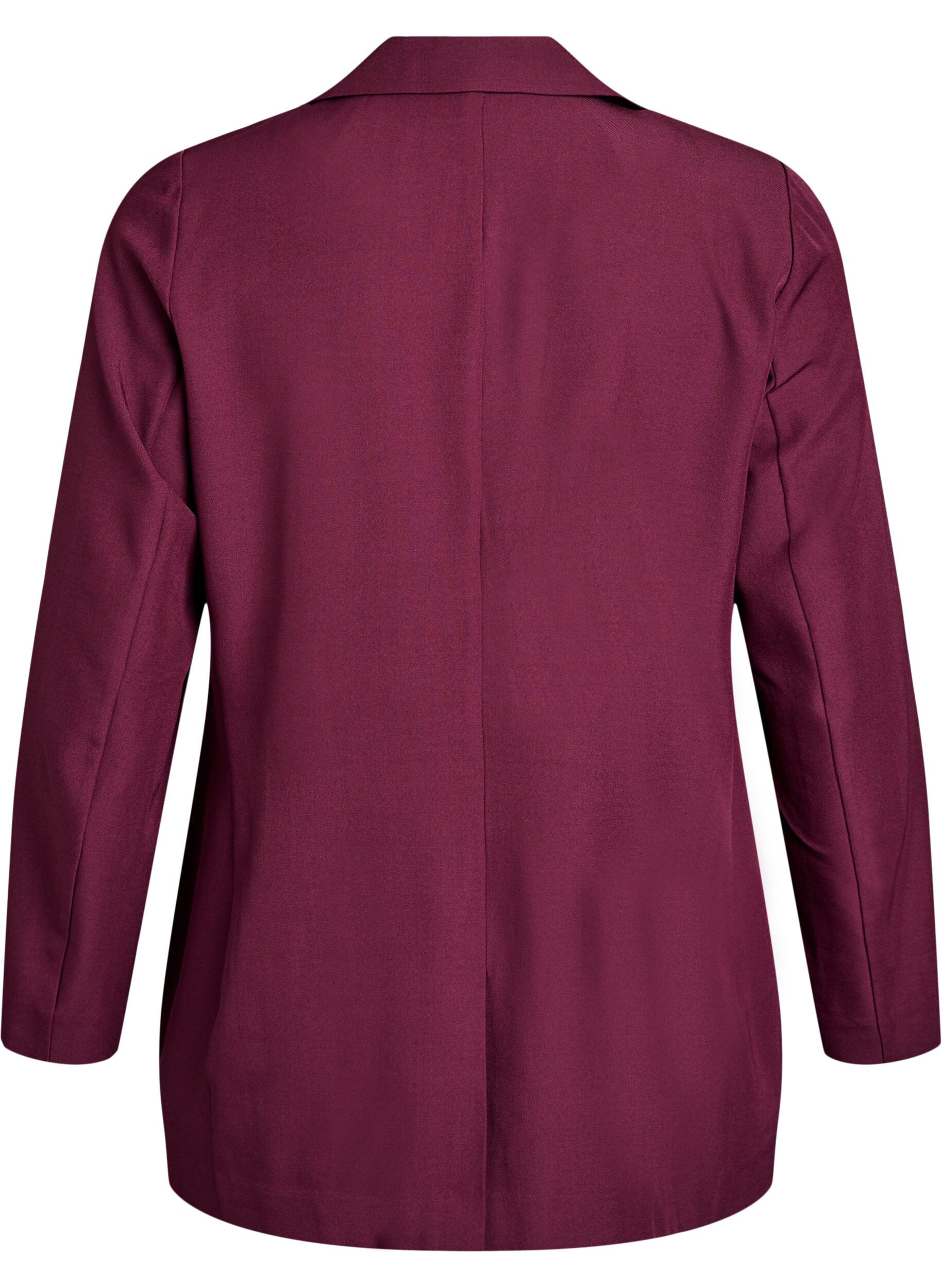 Zizzi FLASH - Blazer met zakken en splitjes, Donker Bordeaux, Packshot image number 1