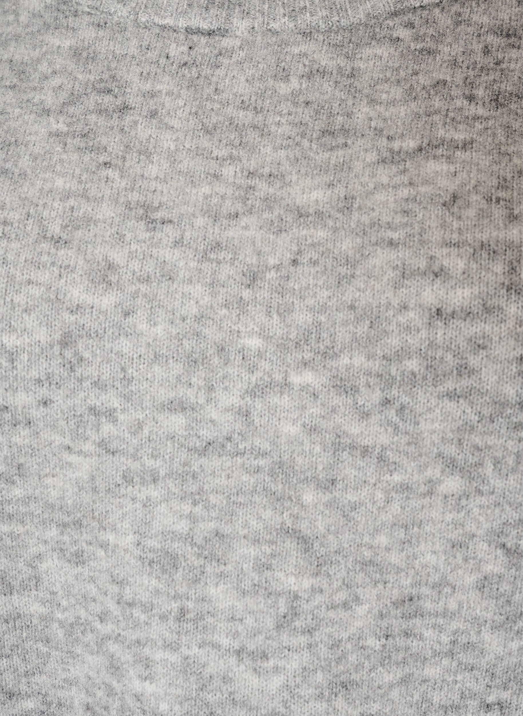 ZizziLosse gebreide blouse met alpaca en wol, Grijs, Packshot image number 2
