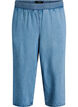 Lyocell culotte broek met wijde pijpen en denimlook, Blauw, Packshot image number 0