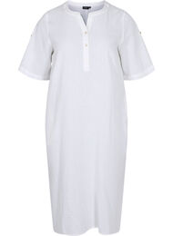 Lange blouse jurk met korte mouwen, White