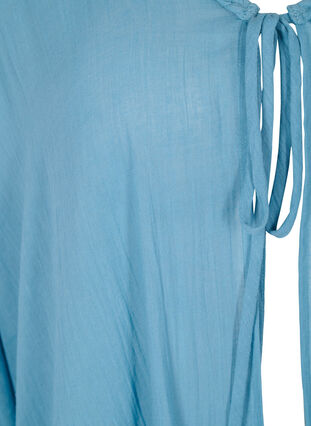 Strandkimono met franje, Light Blue, Packshot image number 2