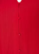 Losse tuniek met gekreukte structuur en rucherand, Rood, Packshot image number 2