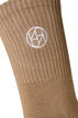 3-pack sportsokken met logo, Bruin, Packshot image number 2