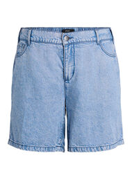 Losse denim shorts met hoge taille, Blauw