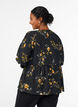 Blouse met lange mouwen en bloemenprint, Zwart, Model image number 2