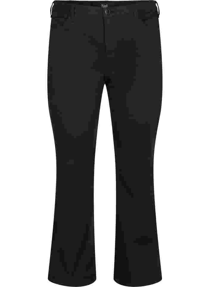Ellen bootcut jeans met hoge taille, Black, Packshot image number 0