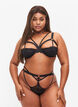 String met string details en kant, Black, Model image number 0