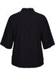 Blouse met hoge hals en 3/4 mouwen, Black, Packshot image number 1