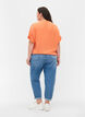Mille mom-fit jeans met colour-blocking, Blue Denim Comb, Model image number 1