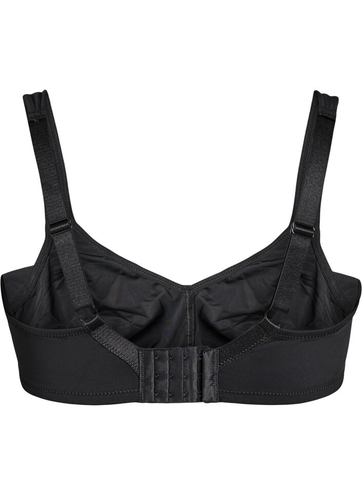 Comfortbeha met gewatteerde bandjes, Zwart, Packshot
