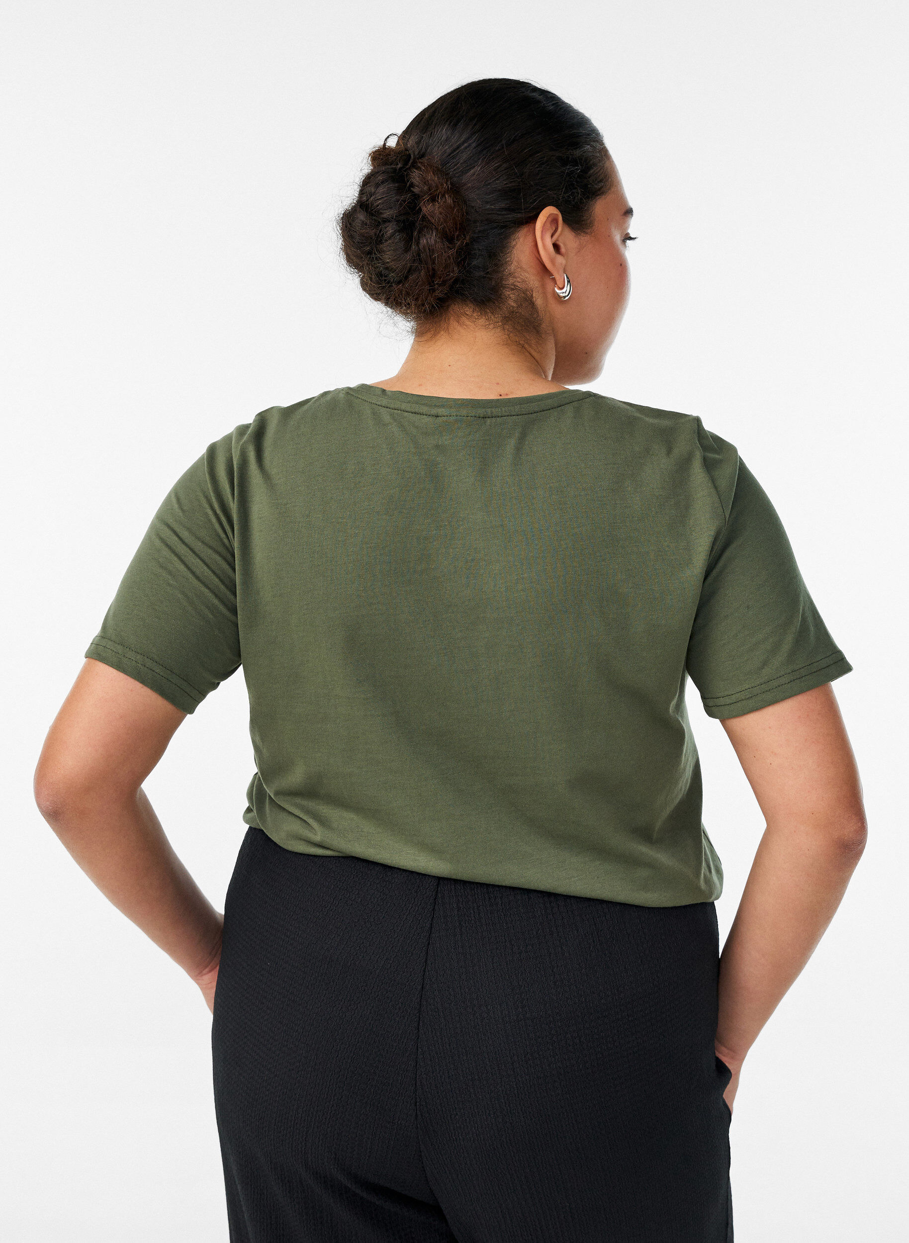 ZizziT-shirt met motief, Groen, Model image number 2