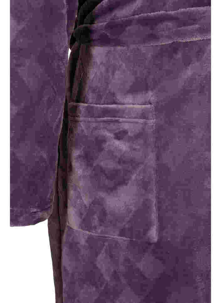 Lange badjas met zakken, Vintage Violet, Packshot image number 3