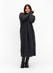Lange oversized gebreide jurk met split, Grijs, Model image number 0