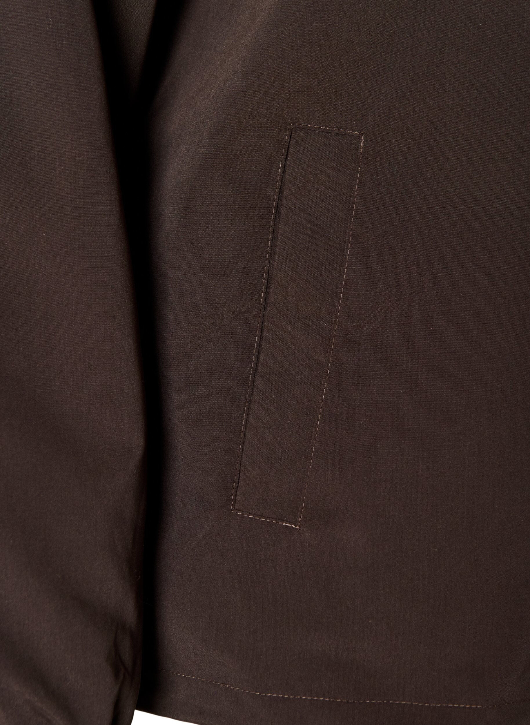 ZizziLichtgewicht jas met een capuchon en ritssluiting, Bruin, Packshot image number 3