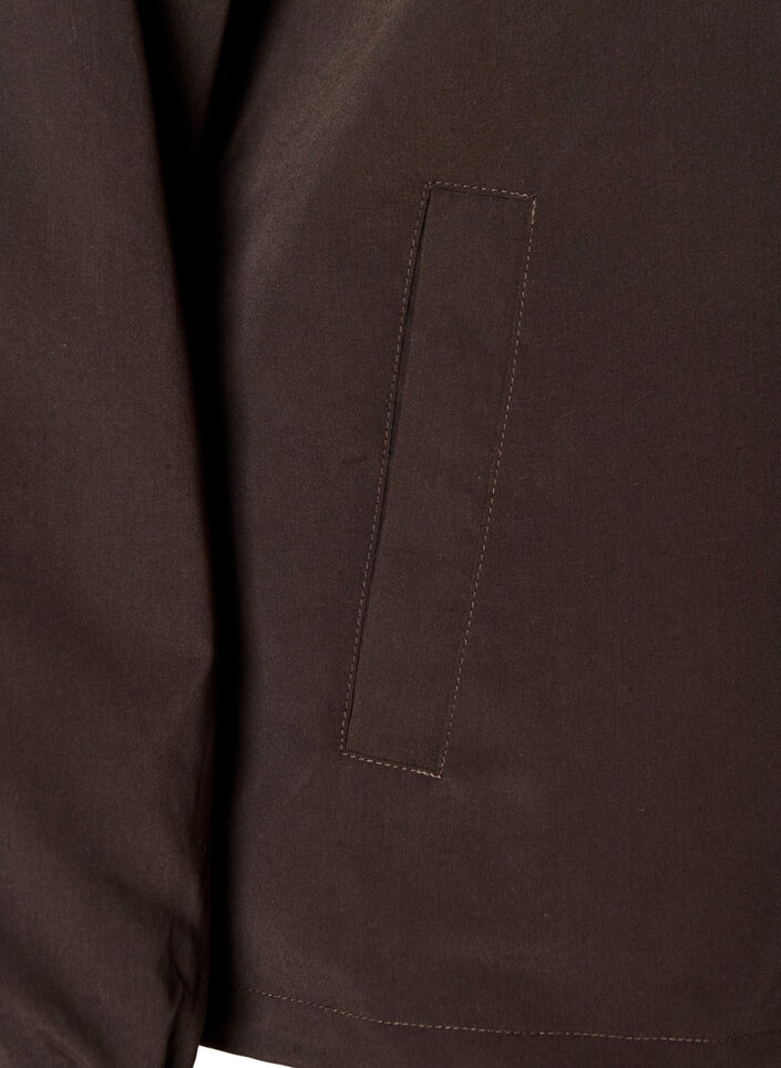Lichtgewicht jas met een capuchon en ritssluiting, Bruin, Packshot image number 3