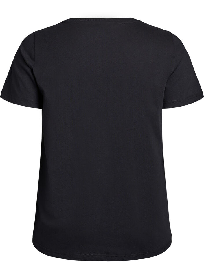 Kerst T-shirt van biologisch katoen, Zwart, Packshot image number 1