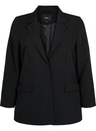 Klassieke blazer met knoopsluiting, Zwart