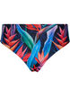 Bikinibroekje met print en hoge taille, Blauw, Packshot image number 1