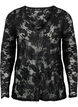 Kanten blouse met V-hals en lange mouw, Black, Packshot image number 0