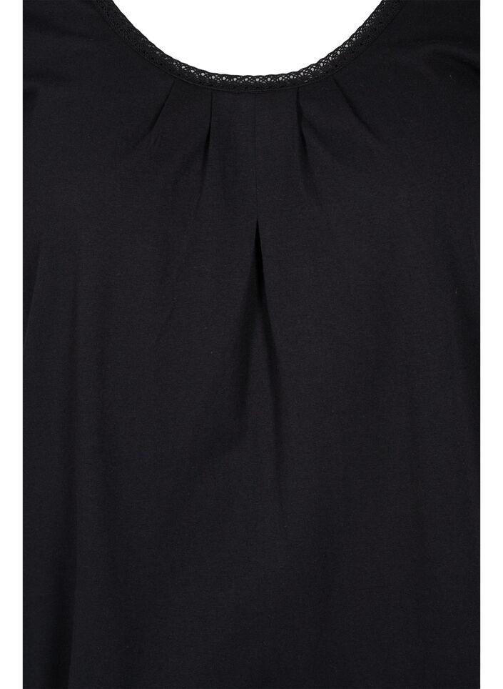 Katoenen t-shirt met korte mouwen, Black, Packshot image number 2