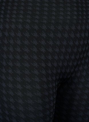 Naadloze legging in pied-de-poule patroon, Black w. Dark Grey, Packshot image number 2
