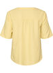 Overhemd blouse met V-hals en korte mouwen, Geel, Packshot image number 1