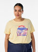 T-shirt met motief, Geel, Model image number 0