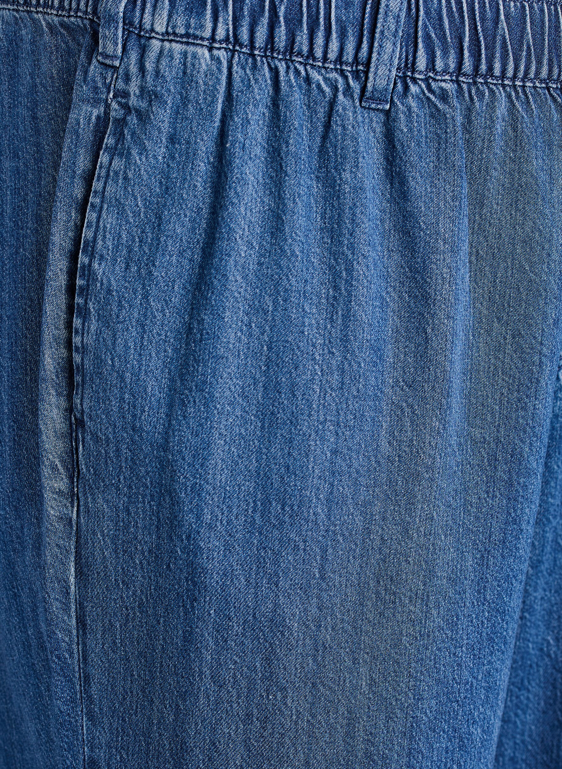 Zizzi Brede jeans met een elastische tailleband, Blauw, Packshot image number 2