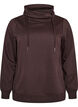 Sweatshirt met hoge kraag en zakken, Bruin, Packshot image number 0