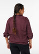 Gebreide trui met hoge hals en rits, Rood, Model image number 2