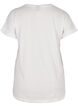 T-shirt met mix van katoen, Bright White, Packshot image number 1
