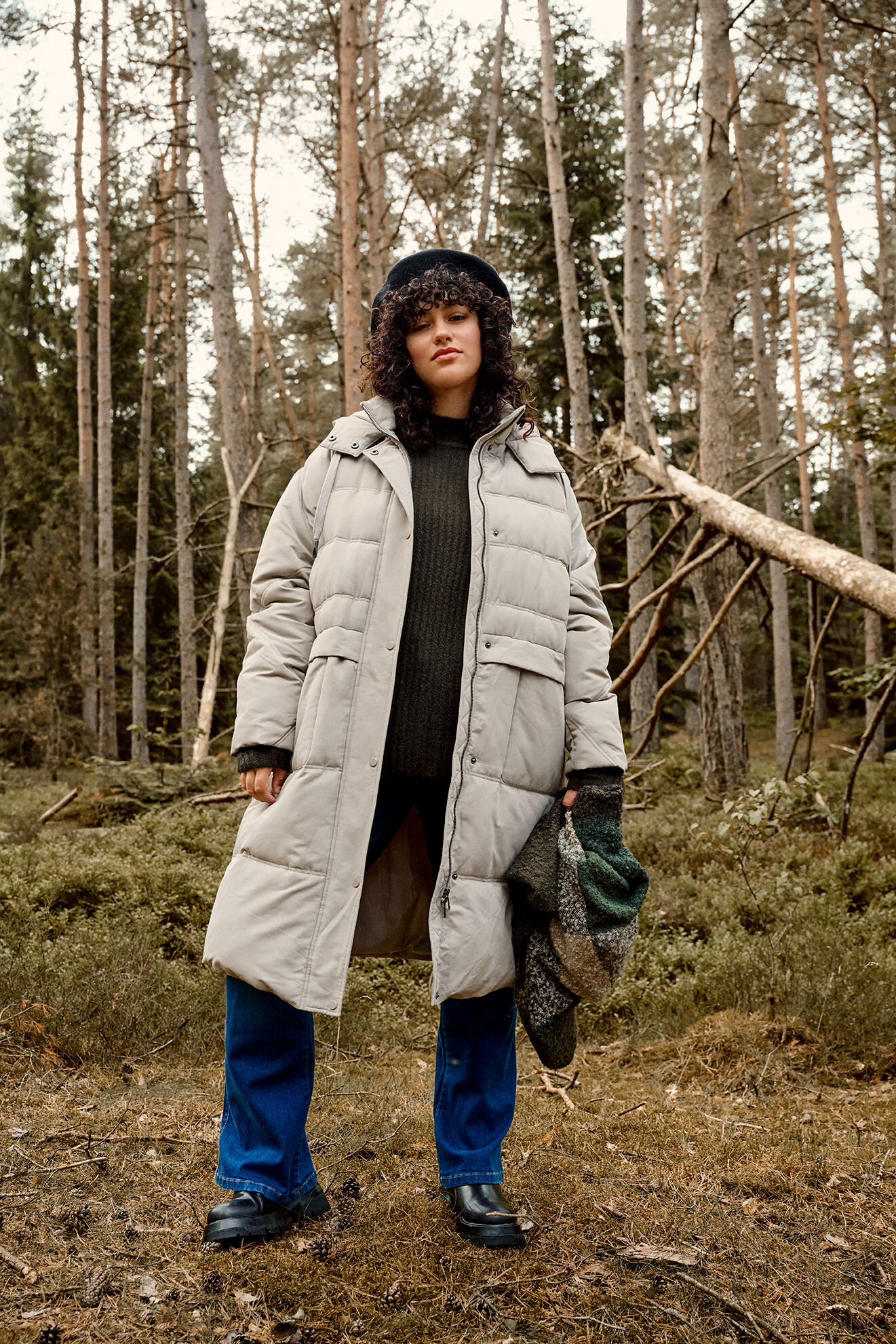 Zizzi De lange puffer jas, , Model