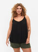 Strap top in viscose, Zwart, Model image number 0