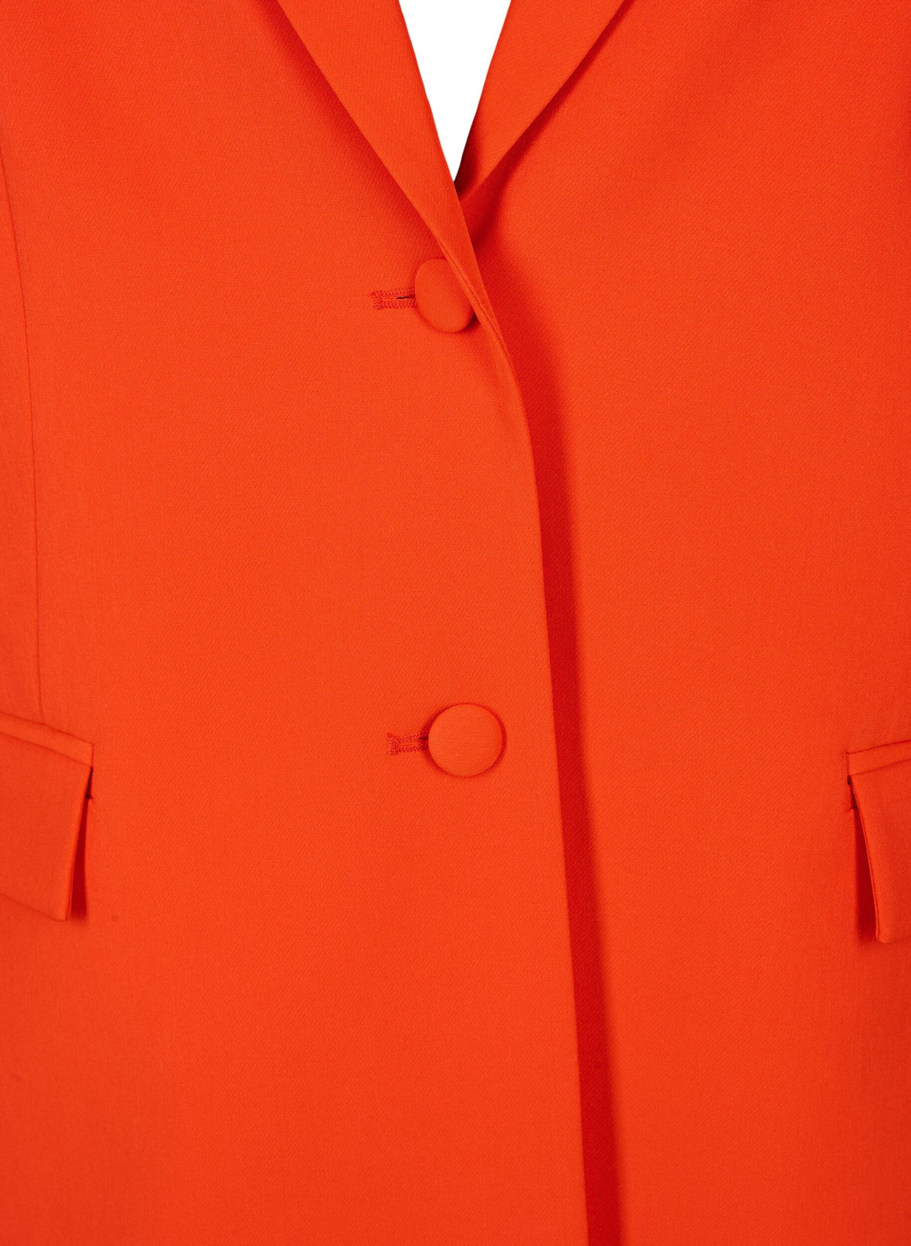 Zizzi Klassieke blazer met knoopsluiting, Orange.com, Packshot image number 2