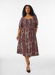 Zomerjurk in viscose met paisley print, Paars, Model image number 0